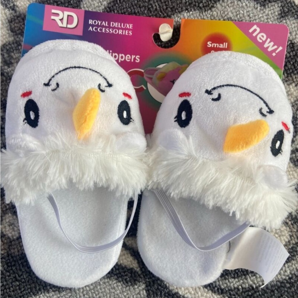 Toddler Unicorn Slippers 6-7 XS X-Small Plush Fuzzy Comfy House shoes White